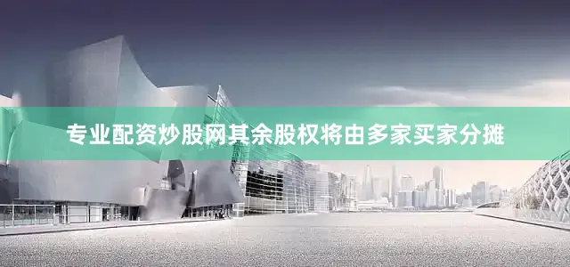 专业配资炒股网其余股权将由多家买家分摊