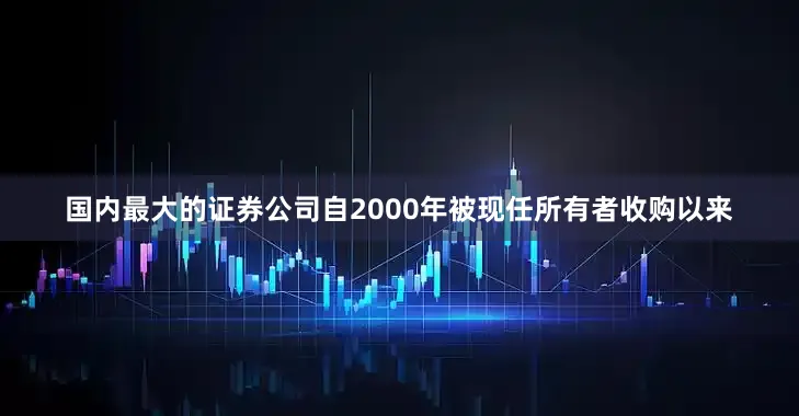 国内最大的证券公司自2000年被现任所有者收购以来